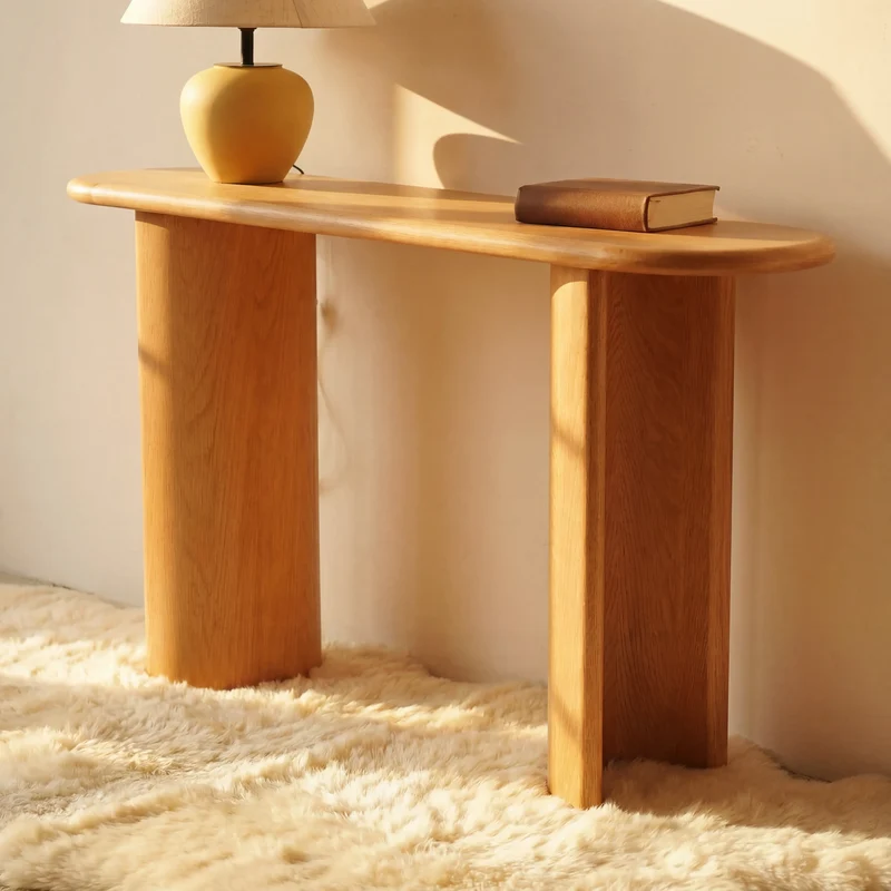 Haven Console Table White oak