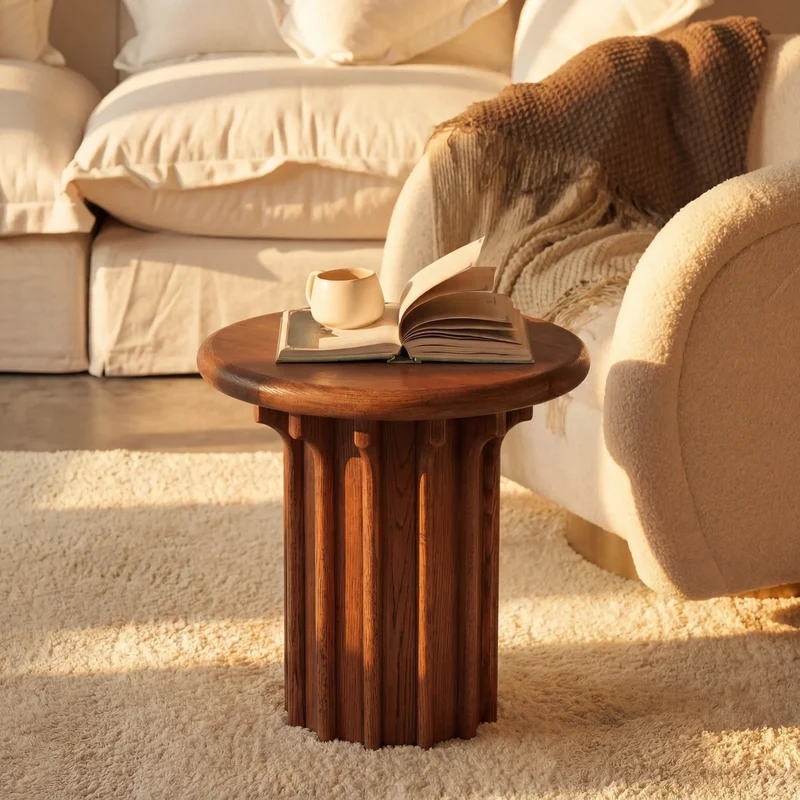 Corin Side Table White oak