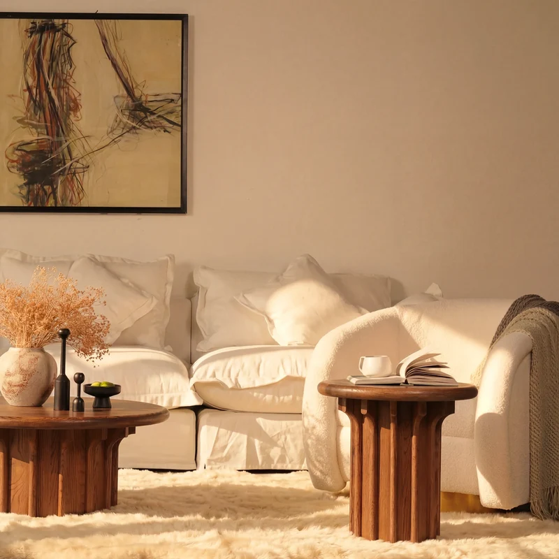 Corin Side Table White oak