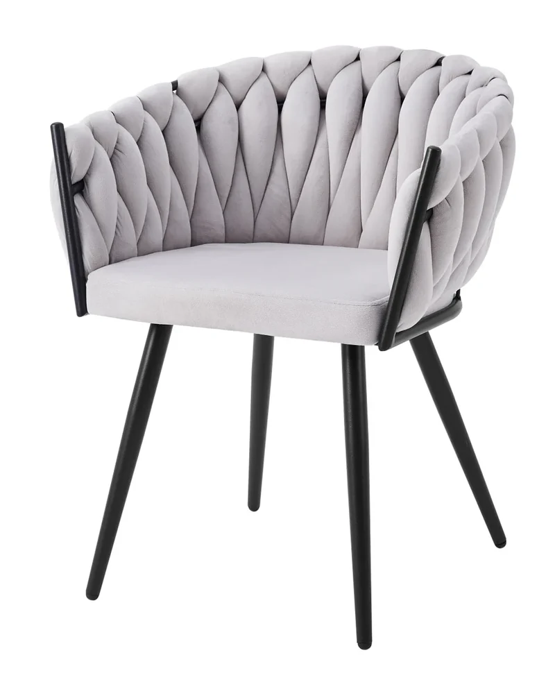 Lots de 2 chaises TRESSES velours