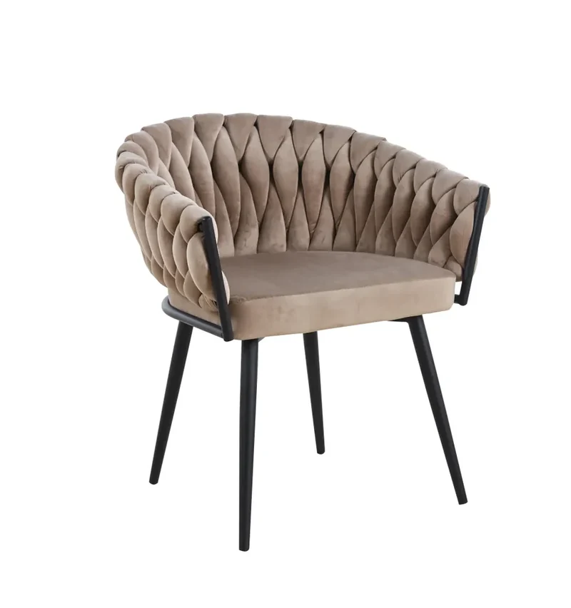 Lots de 2 chaises TRESSES velours