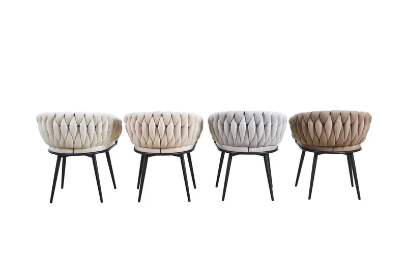 Lots de 2 chaises TRESSES velours