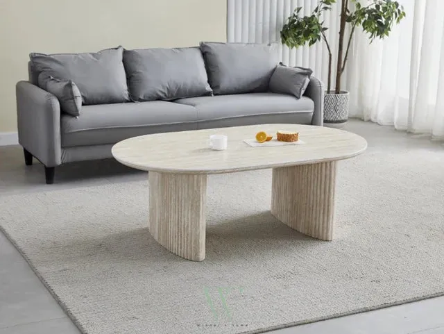 Table basse Joséphine Travertin