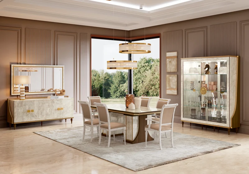 Chaise de repas en tissu - Romantica