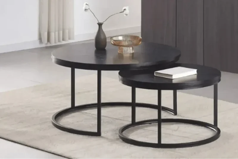 Table Basse Duo ROMI bois noir