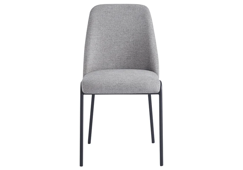 Chaise salle à manger effet lin gris - Malo x4