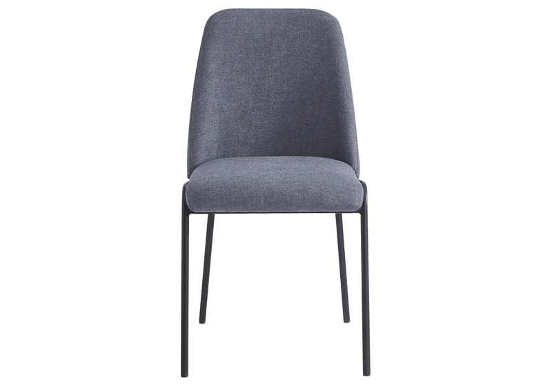 Chaise salle à manger effet lin anthracite - Malo x4