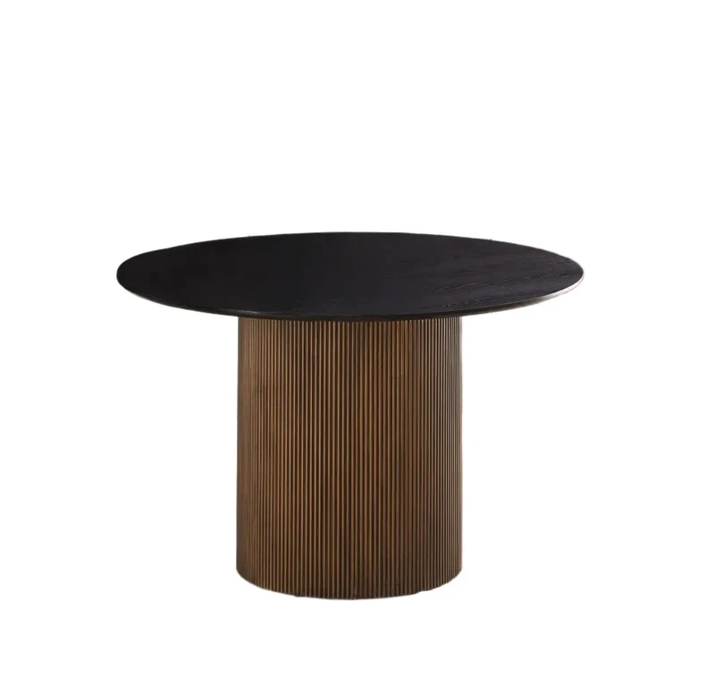 Table à manger Baeita noir x gold 120cm