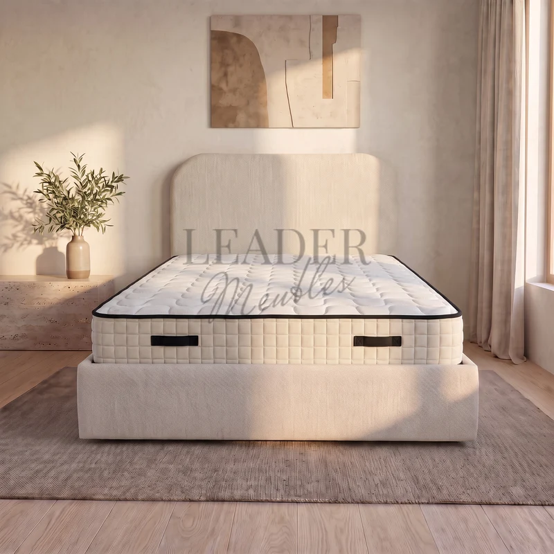Cadre de lit Alba + Sommier tapissier inclus | Leader Meubles