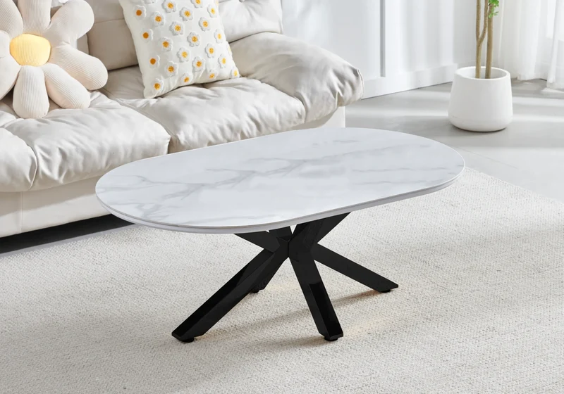 Table basse Ophélia marbre blanc