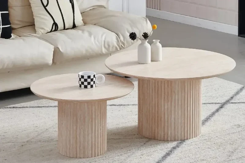 Table Basse Duo Gigogne Travertin