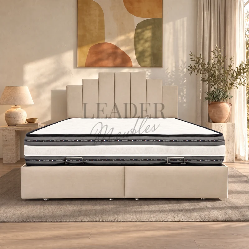 Lit coffre Pyramide 160x200 | Leader Meubles