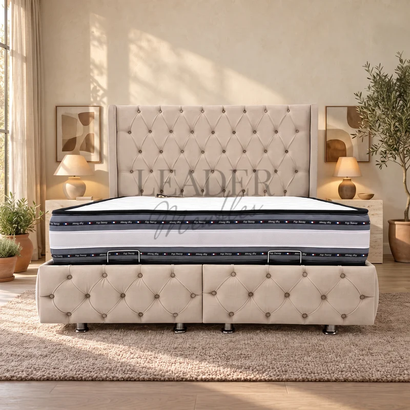 Lit coffre Veneto full-capitonné 140x190