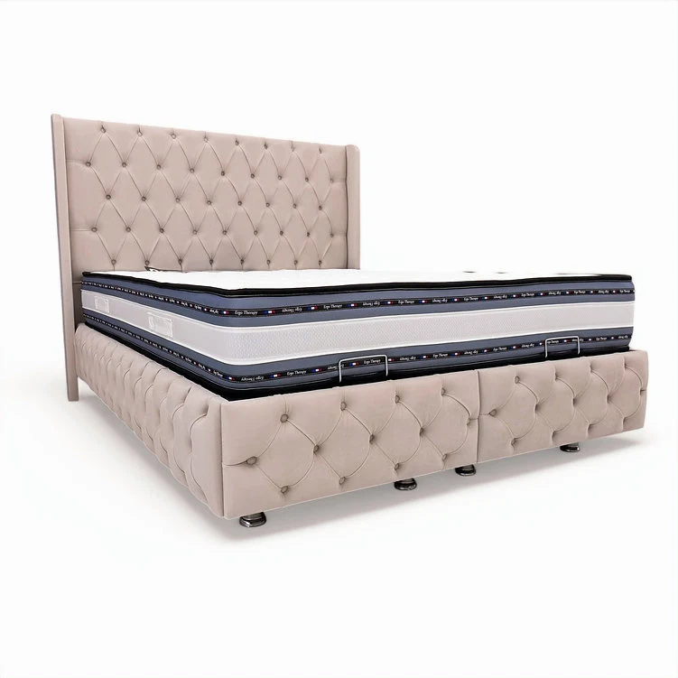 Lit coffre Veneto full-capitonné 140x190