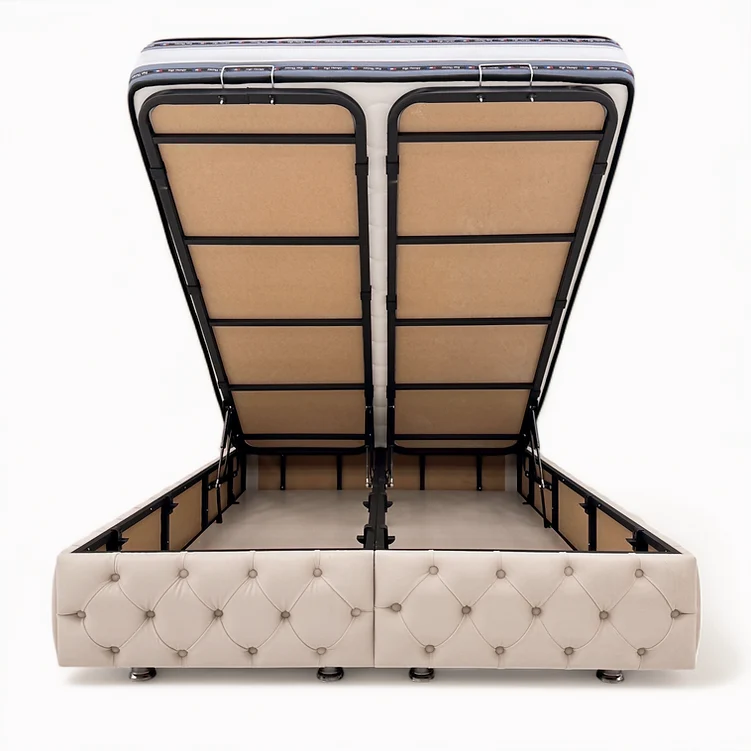 Lit coffre Veneto full-capitonné 140x190