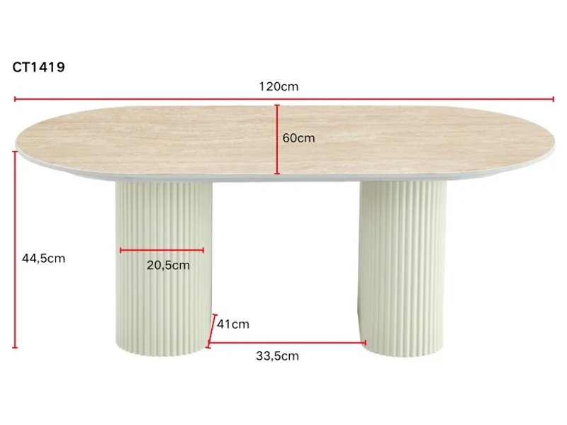 Table basse ROXY travertin