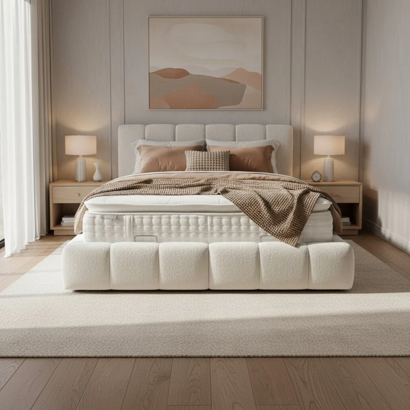 Lit coffre Bubble Dallas 140x190 | Leader Meubles