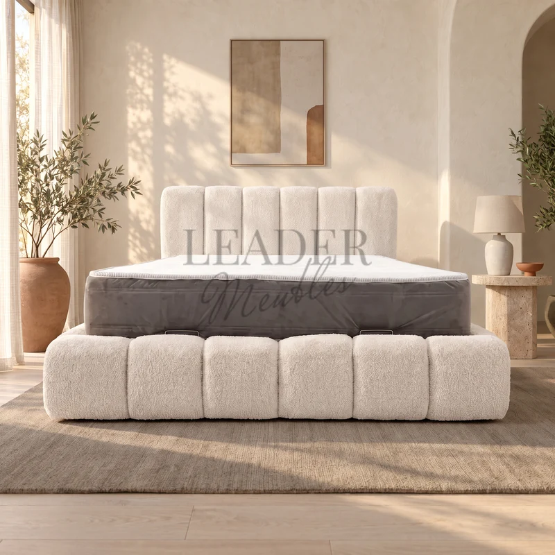 Lit coffre Bubble Dallas 140x190 | Leader Meubles