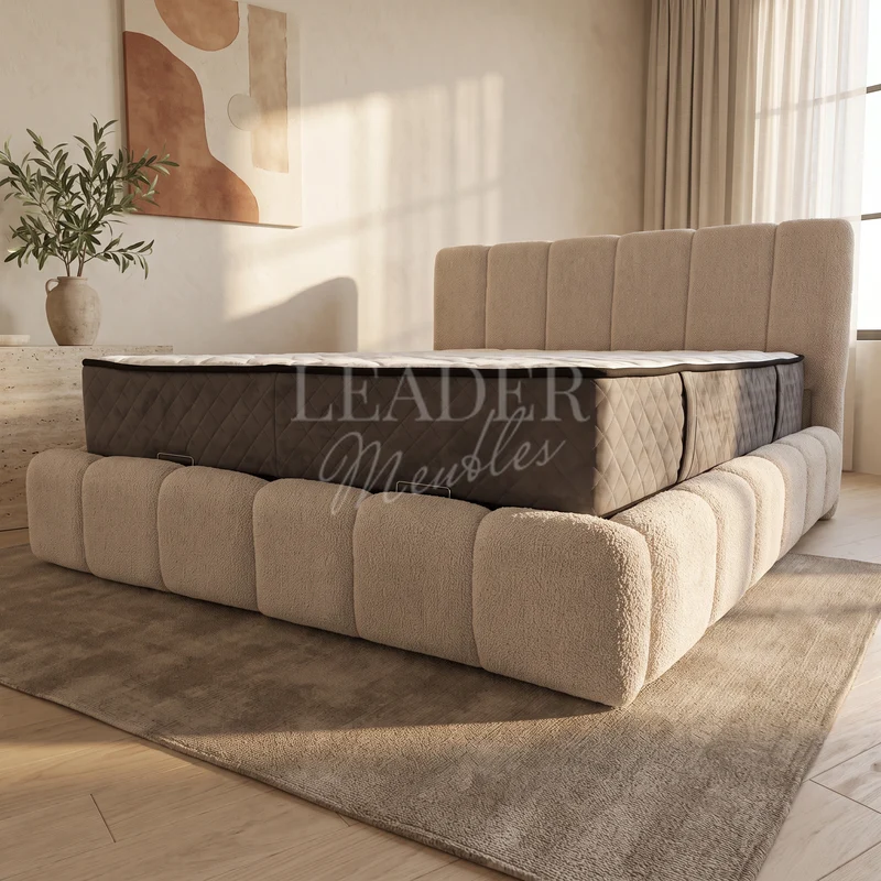 Lit coffre Bubble Dallas 140x190 | Leader Meubles