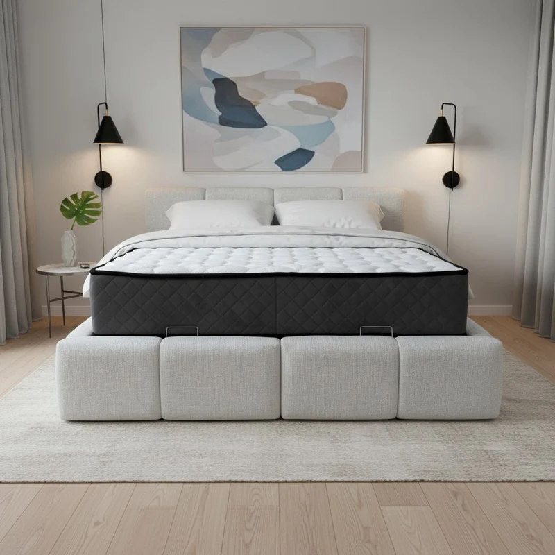 Lit coffre Bubble Oslo 140x190 | Leader Meubles