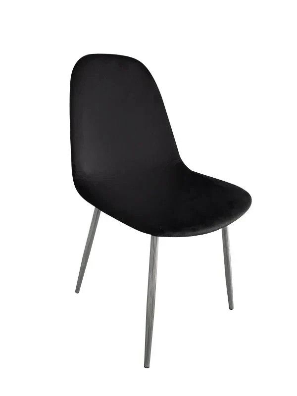 Lot de 2 Chaises SCANDINAVE noir pied argent