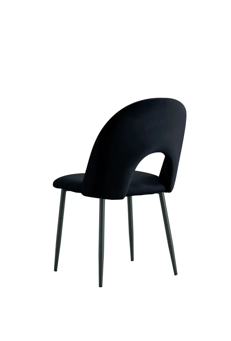 Chaise TEDDY noir pied noir