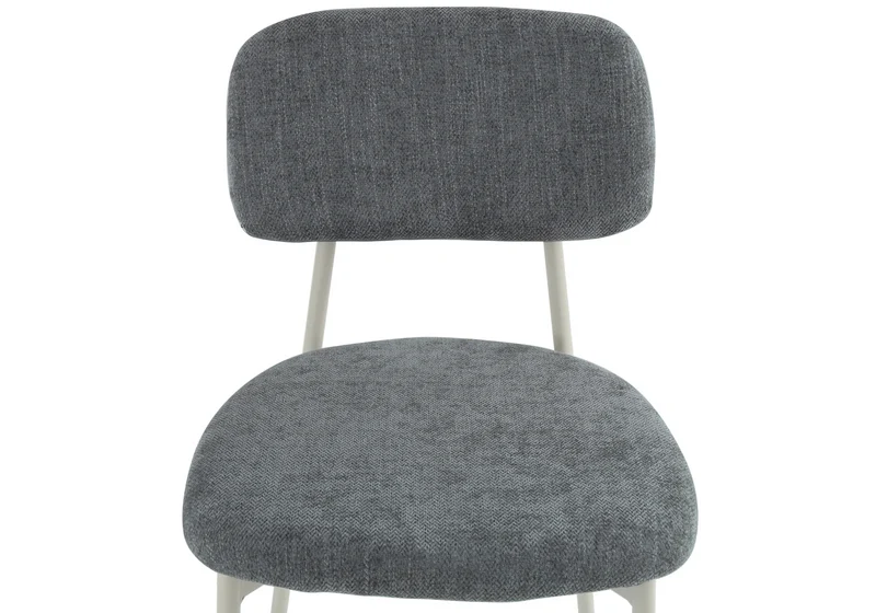Chaise salle à manger tissu anthracite pieds taupe - Vika x4