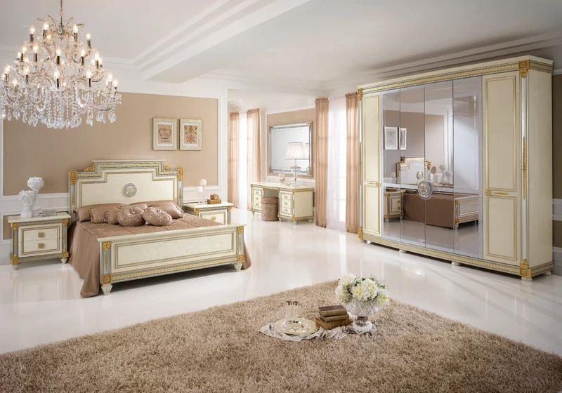 Chambre complète italienne armoire 6 portes - Liberty