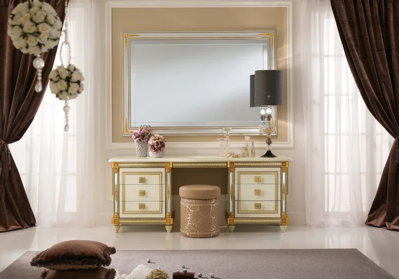 Chambre complète italienne armoire 6 portes - Liberty