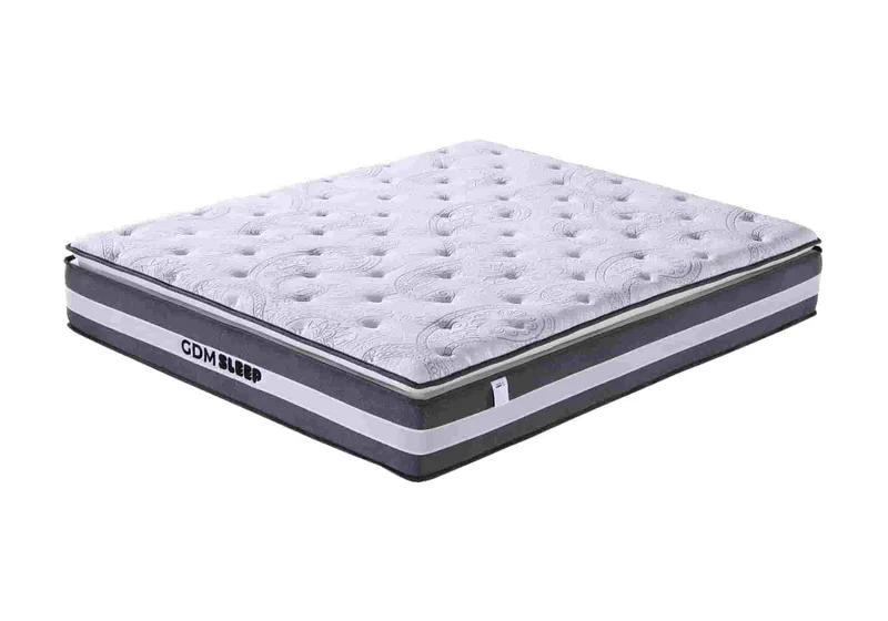 Ensemble lit coffre noir argenté et matelas ressorts - Jade
