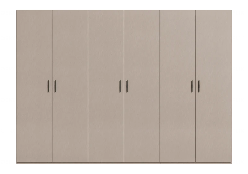 Armoire dressing 3 à 6 portes laquée corde design - Silvia