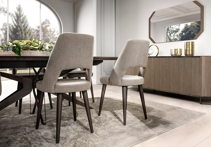 Chaise de salle à manger beige sable - Hexagon