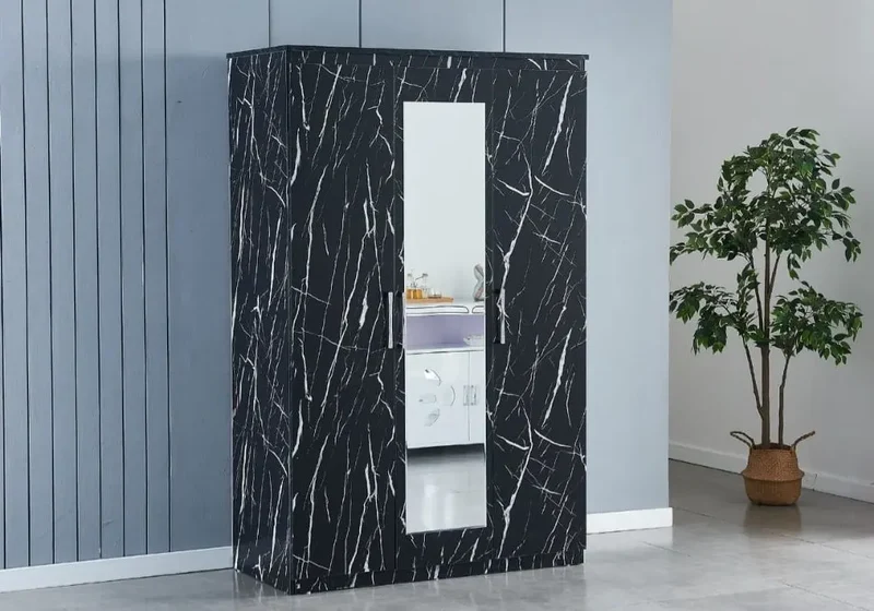 Armoire 3 portes gris - Maya