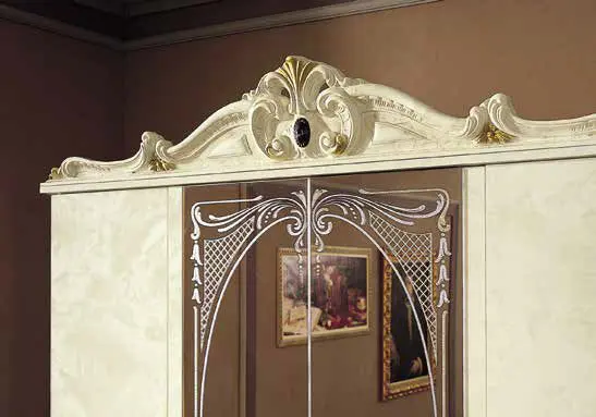 Chambre complète baroque capitonnée ivoire – KONE