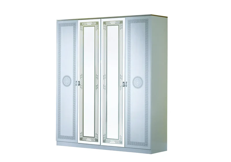 Chambre complète laquée blanc argent ROBBY