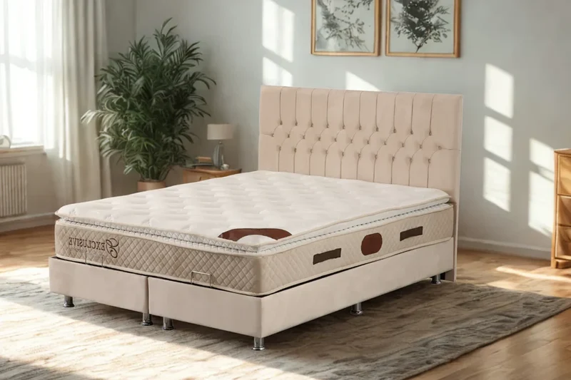 Lit coffre HUGO Beige