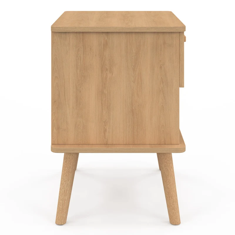 Tables de chevet Albane avec 1 tiroir et 1 niche - lot de 2