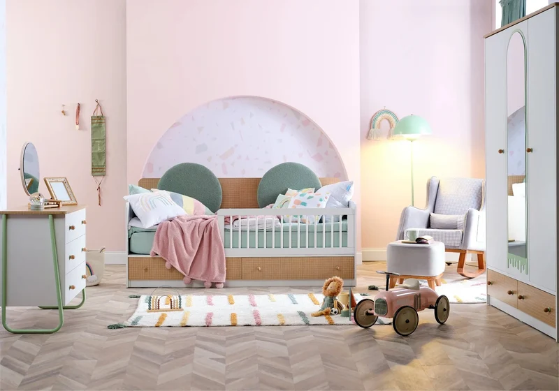 Ensemble chambre bébé Montessori vert JOLLY