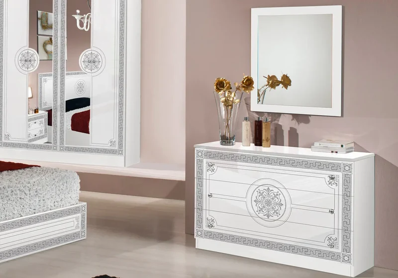 Chambre versace pas cher blanc LUNA