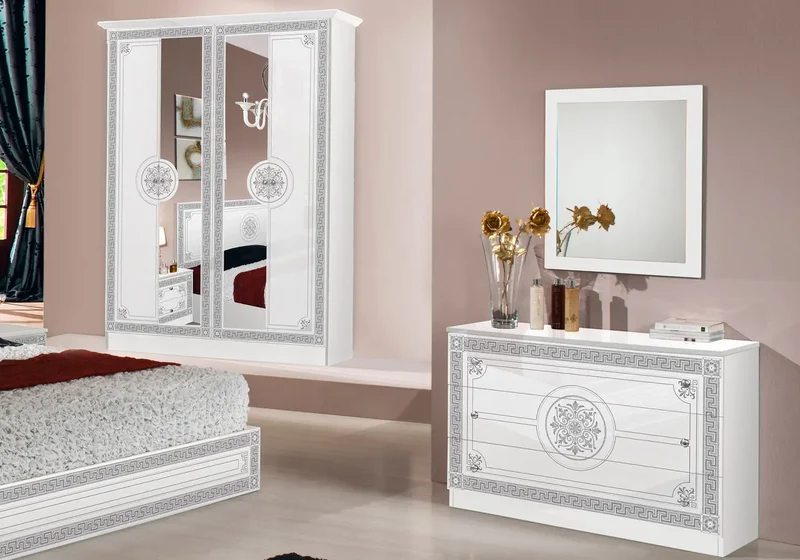 Chambre versace pas cher blanc LUNA
