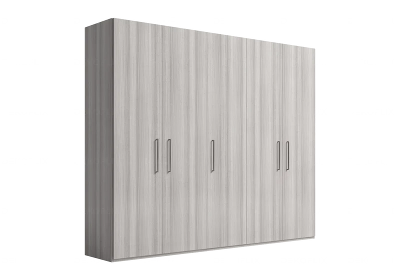 Armoire dressing 2 à 6 portes gris laquée - Mia