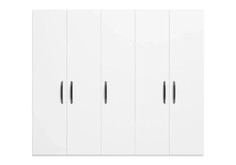 Armoire 3 à 6 portes battantes blanc laqué - Anna