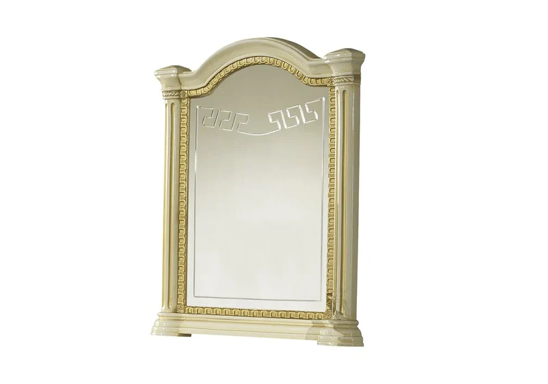 Chambre complète capitonnée laquée beige or ROBBY