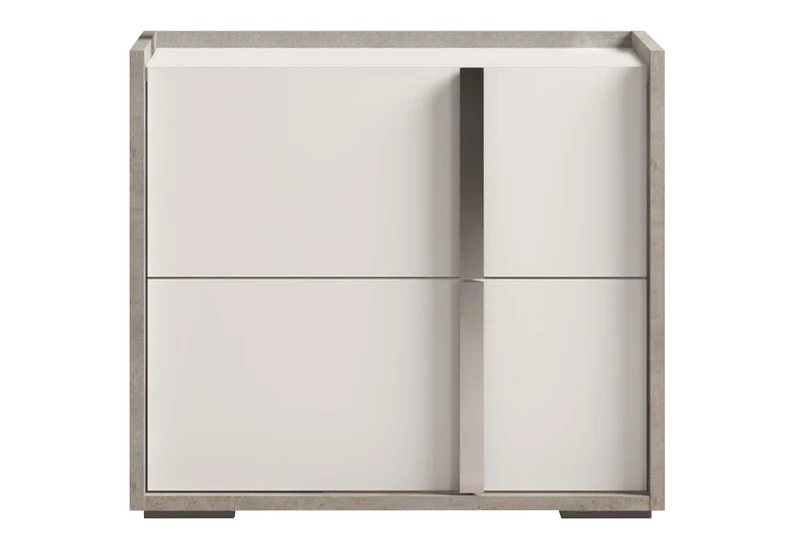 Lit 160x200 chevets blanc béton – Treviso