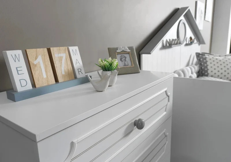 Ensemble chambre bébé fille Montessori gris ALVIN