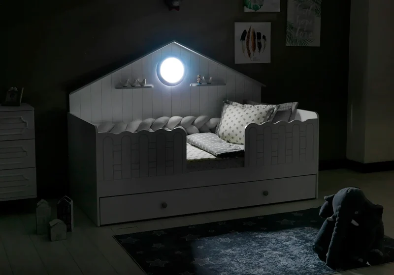 Ensemble chambre bébé fille Montessori gris ALVIN