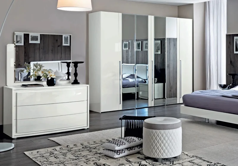 Chambre complète laqué blanc ISAAC