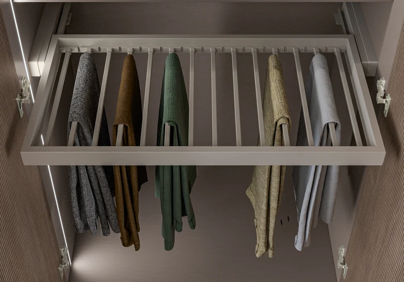 Dressing modulable 2 portes bois rainuré – Hexagon