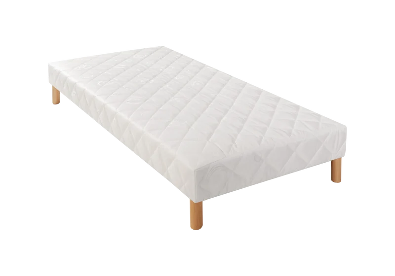 Sommier 1 place tapissier pieds bois - Linea