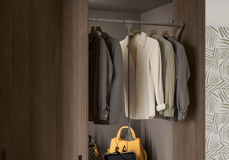 Dressing modulable 2 portes bois rainuré – Hexagon